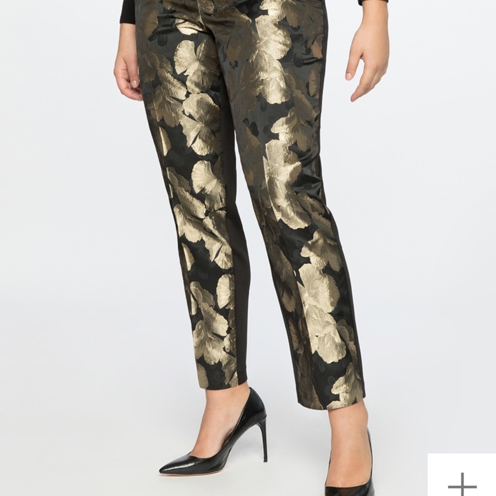 Eloquii Kady Brocade Metallic Pants